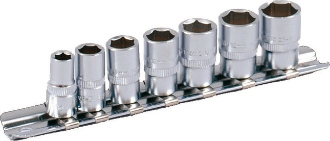 4201Projahnمجموعة مقابس PROJAHN 1/4" على سكة تثبيت، 7 قطع