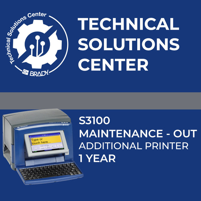 Service contract S3100 Maintenance Out Add printer 1 Year