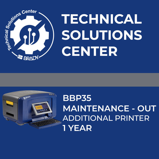 Service contract BBP35 Maintenance Out Add printer 1 Year
