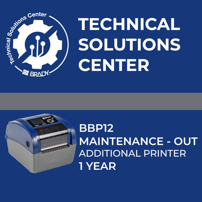 Service contract BBP12 Maintenance Out Add printer 1 Year
