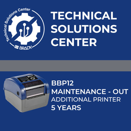 Service contract BBP12 Maintenance Out Add printer 5 Year