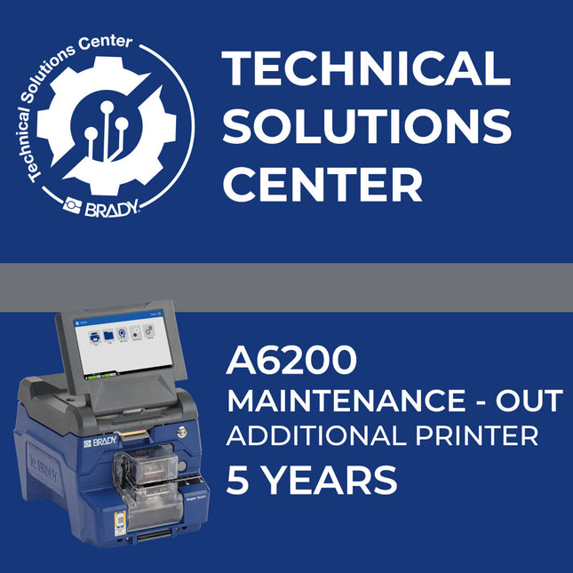 Service contract A6200 Maintenance Out Add printer 5 Year