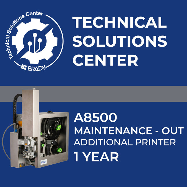 Service contract A8500 Maintenance Out Add printer 1 Year