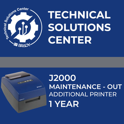 Service contract J2000 Maintenance Out Add printer 1 Year
