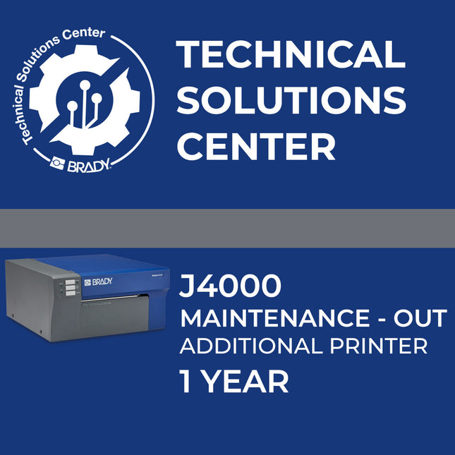 Service contract J4000 Maintenance Out Add printer 1 Year