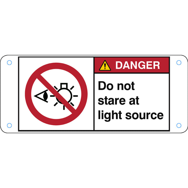 ISO Safety Sign  Do not stare at light source