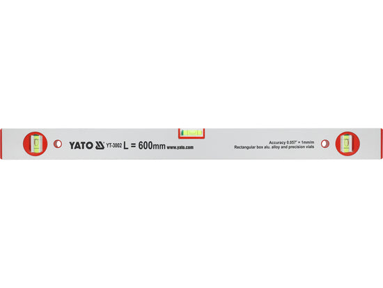YT-3005Yatoمستوى روح الألومنيوم YATO 3 أنابيب 1200 ملم درجة احترافية