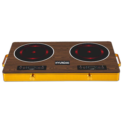 HBM-C2Hyundai Home Appliancesهيونداي HBMC2 طباخ كهربائي بموقدين