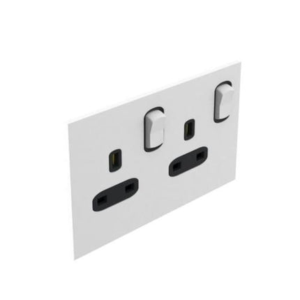 AR-68321Legrandمقبس Art d'Arnould ثنائي الوحدة معيار بريطاني 13A 250V مع مفتاح