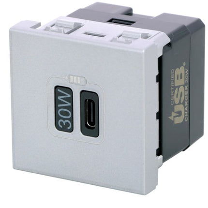 079385LLegrandمقبس شاحن Mosaic بقوة 30W USB Type-C مع Power Delivery