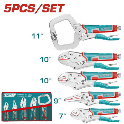 TOS23091Total Toolsمجموعة كماشات TOTAL 5 قطع احترافية TOS23091