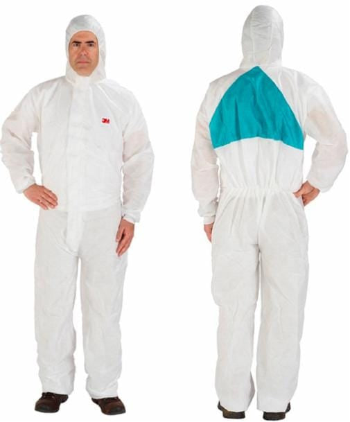 70000896443Mبدلة حماية يمكن التخلص منها 3M 4520-4XL بيضاء أخضر نوع 5/6