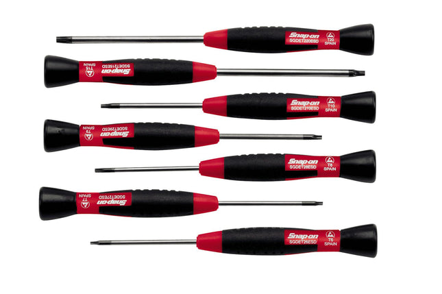 SGDET70ESDSnap-Onمجموعة مفكات TORX الإلكترونية المصغرة من Snap-on بـ 7 قطع SGDET70ESD