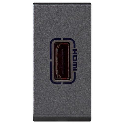 572596Legrandمقبس HDMI أرتيور من ليجراند مثبت مسبقاً وحدة واحدة رمادي