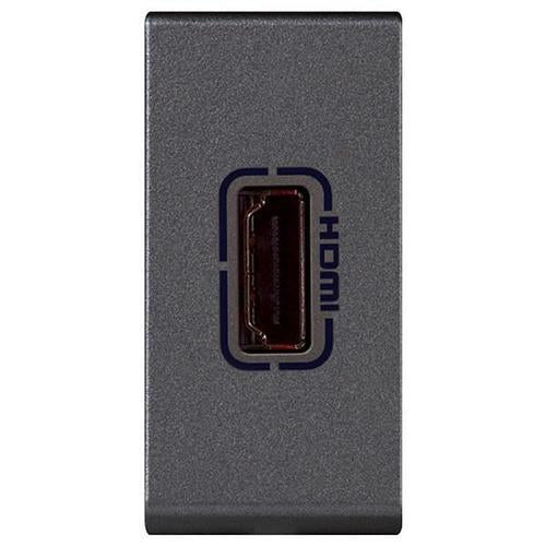 572596Legrandمقبس HDMI أرتيور من ليجراند مثبت مسبقاً وحدة واحدة رمادي