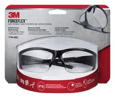V0004308563Mنظارات 3M Forceflex الواقية المرنة إطار نصفي أسود عدسة شفافة