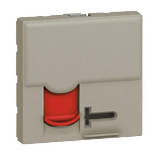 572863Legrandمقبس Arteor RJ45 الفئة 6A STP شامبانيا مع مصراع أحمر
