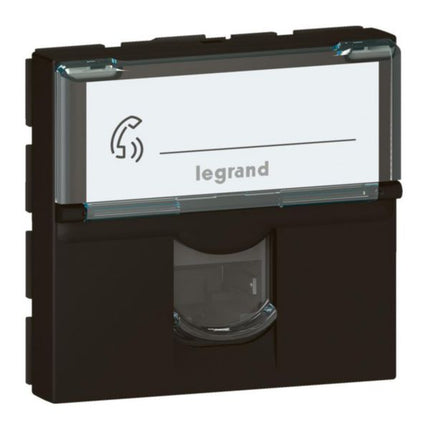 079176LLegrandقابس Legrand Mosaic RJ45 Cat 6A FTP 2 وحدات أسود مات