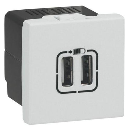 570076Legrandشاحن طاقة USB Arteor مع مقابس USB مزدوجة 5V 3A