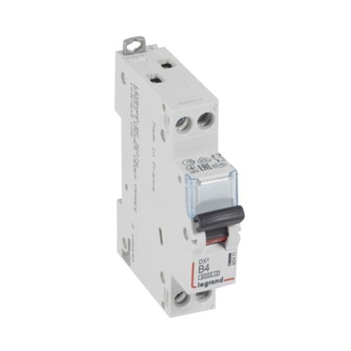 407471Legrandقاطع دائرة Legrand DX3 أحادي القطب مع محايد 4A منحنى B 6000A