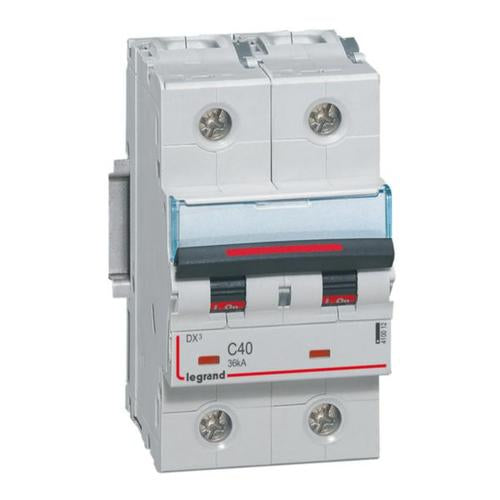 410012Legrandقاطع دوائر Legrand DX3 ثنائي القطب 40A منحنى C