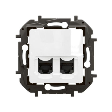 NP4336WHLegrandمنفذ نيلوي ثنائي RJ45 Cat6A UTP أبيض منفذ مزدوج
