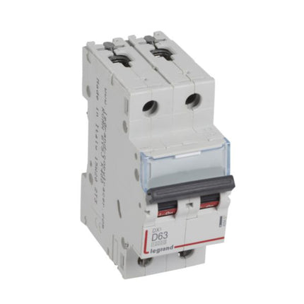 409457Legrandقاطع دورة Legrand DX3 ثنائي القطب 63A منحنى D بسعة 10kA