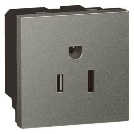 572617Legrandمقبس Arteor أمريكي 15A 127V 2P+E مغنيسيوم 2 وحدات