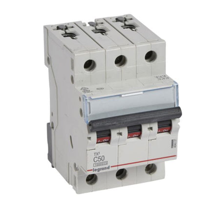404227Legrandقاطع دائرة Legrand TX3 ثلاثي الأقطاب 50A منحنى C