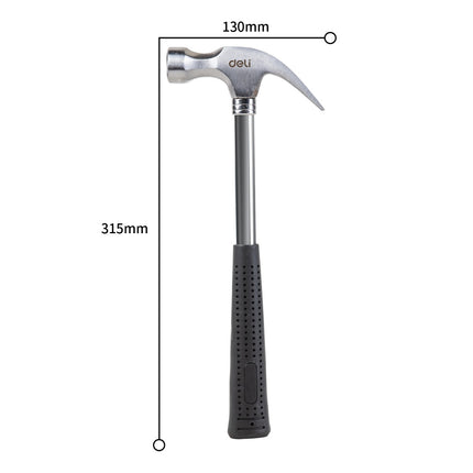 Deli Claw Hammer 500 grams with Chrome-Plated Steel Handle , EDL5050