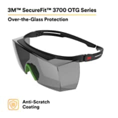 500511312791503Mنظارات السلامة 3M SecureFit 3700 Series SF3730AS-BLK رمادية IR