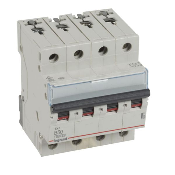 403422Legrandقاطع دائرة Legrand MCB TX3 6000A رباعي الأقطاب 50A منحنى B