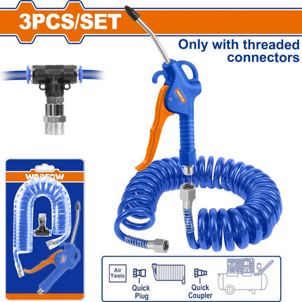 WADFOW Plastic Air Blow Gun Set with 4.2m Hose & T-Fitting | WGA6434
