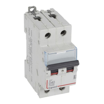 409455Legrandقاطع الدائرة الكهربائية ليغراند DX3 ثنائي القطب 40A منحنى D