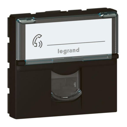 079165LLegrandموصل Legrand Mosaic RJ45 فئة 6 FTP 2 وحدات أسود غير لامع