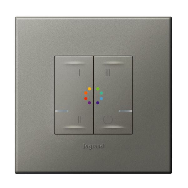 574435Legrandمفتاح أرتيور اللاسلكي للإضاءة المحيطة رمادي 2400 ميجاهرتز