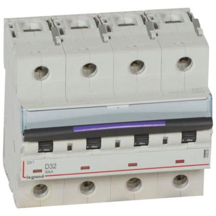 410229Legrandقاطع الدائرة الكهربائية Legrand DX3 رباعي الأقطاب 32A منحنى D