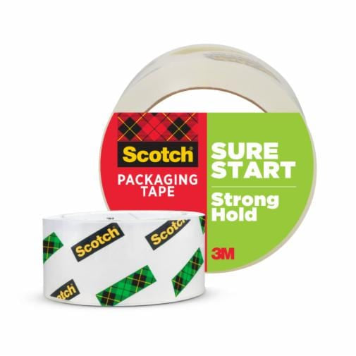 B50056470053Mلفائف شريط التعبئة والشحن Scotch Sure Start قابلة للتعبئة بقلب 3 بوصة
