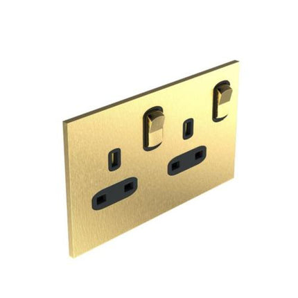 AR-68223Legrandمقبس معيار بريطاني من آرت دارنولد ثنائي 13 أمبير ذهبي مصقول