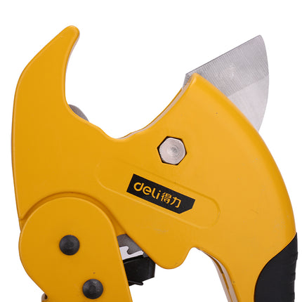 DL2507Deliدلي تولز DL2507 قاطع أنابيب حاد 42 مم شفرة تغيير سريع كبيرة مع ترس توفير الجهد (أصفر)