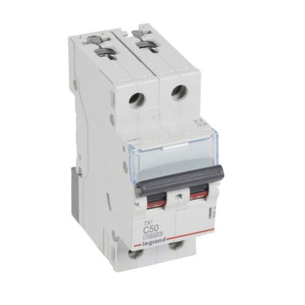 404210Legrandقاطع دارة Legrand MCB TX3 10000A ثنائي القطب 50A منحنى C