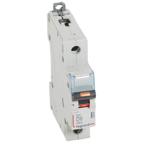 409805Legrandقاطع دائرة Legrand DX3 أحادي القطب 6A منحنى D