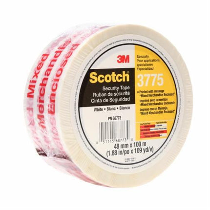 000511156877303Mشريط Scotch المطبوع لإغلاق الصناديق 3775 أبيض 48 ملم