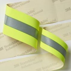 71000297953Mمادة 3M Scotchlite العاكسة 9687 بألوان أصفر-أخضر فلوريسنت مقاوم للحريق