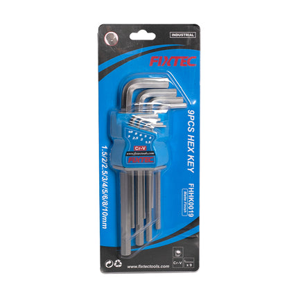 FHHK0019Fixtecمجموعة مفاتيح سادسة FIXTEC 9 قطع بطول متوسط