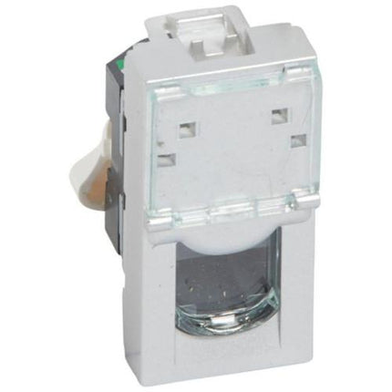 079451Legrandموزاييك - مقبس RJ45 الفئة 5e UTP وحدة واحدة ألومنيوم