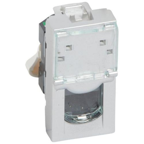 079451Legrandموزاييك - مقبس RJ45 الفئة 5e UTP وحدة واحدة ألومنيوم