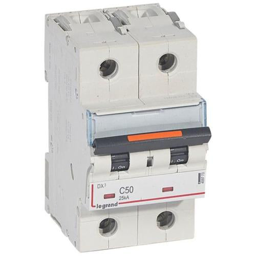 409773Legrandقاطع دارة ليجراند DX3 ثنائي القطب 50A منحنى C