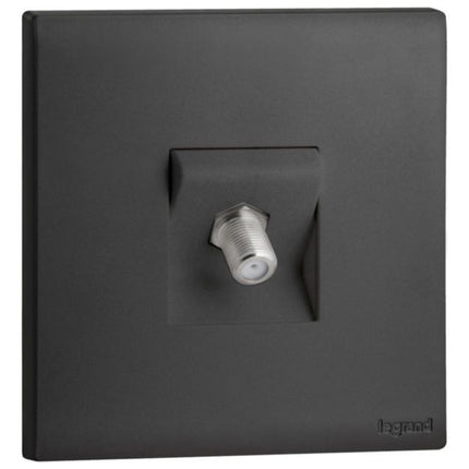 MEC41066BLLegrandمقبس تلفاز Obria من نوع F أسود مات