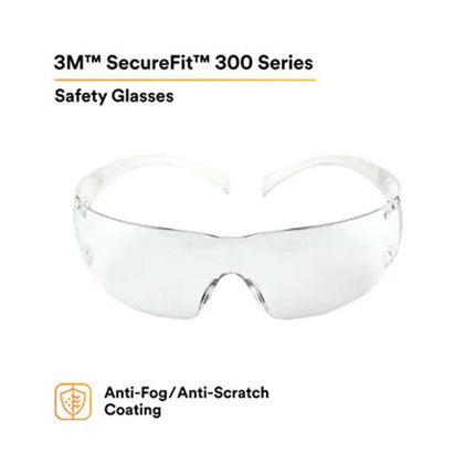 نظارات حماية 3M SecureFit بعدسات شفافة عبوة 20 قطعة | SF301AF